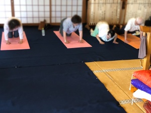 シニアヨガ、そして明日は本堂カフェ